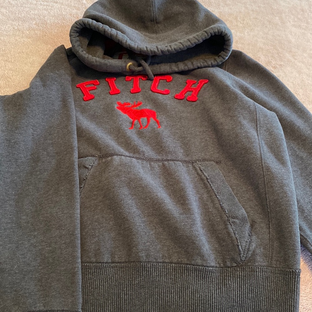 Gray Heavyweight Abercrombie & Fitch Hoodie YL